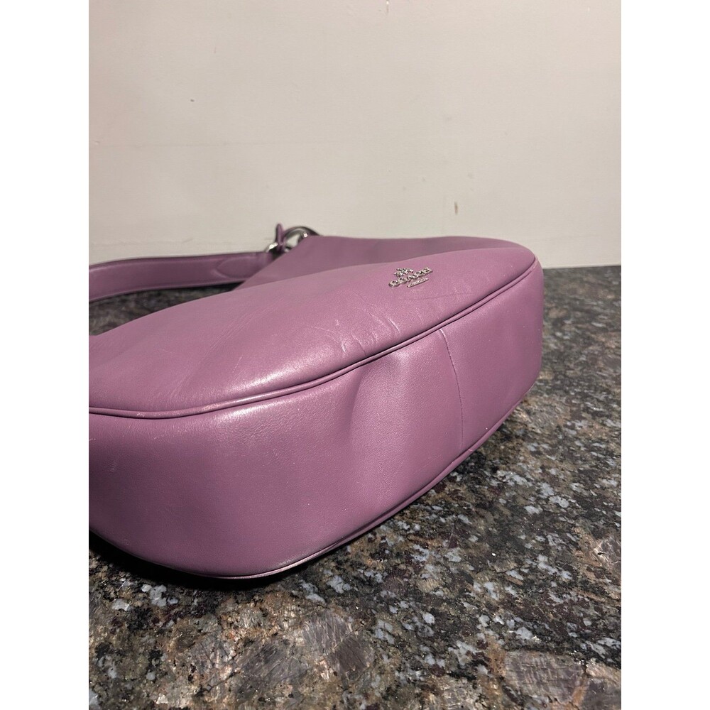 Coach Nomad Hobo Purse Purple Leather Shoulder Bag 36026 - Picture 4 of 11